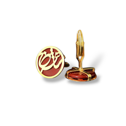 دکمه  طلا و عقیق